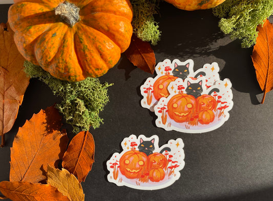 Pumpkin Cat Sticker