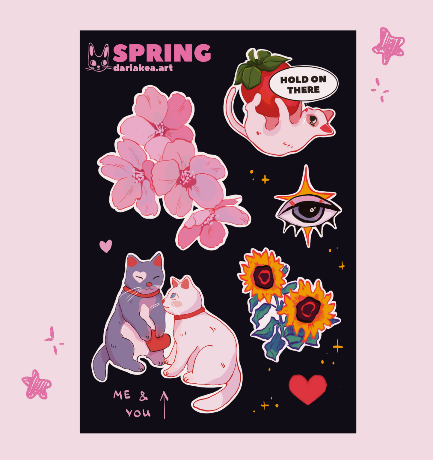Spring Stickers Sheet