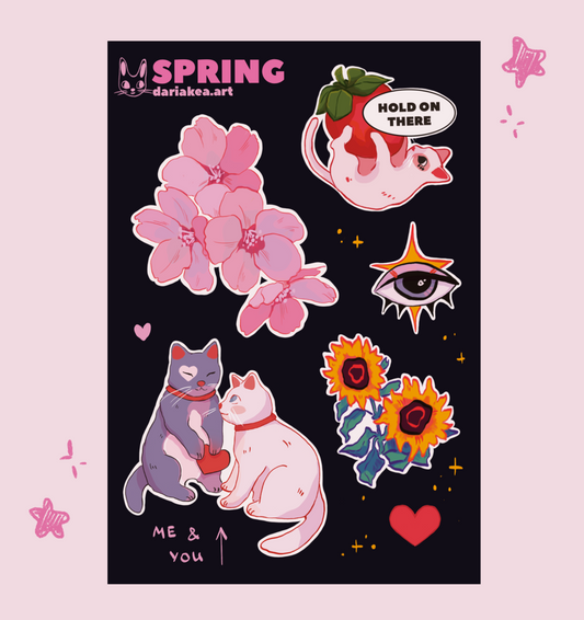 Spring Stickers Sheet